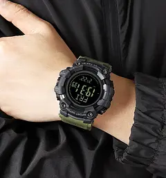 Чоловічий спортивний годинник Skmei 2037 з компасом (Зелений) - мініатюра 5