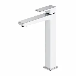 Змішувач для умивальника Omnires Parma chrome/white, високий (PM7412CRB)
