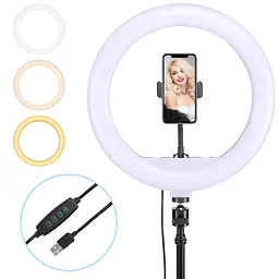 Тримач з кільцевим освітленням Bluetooth 12" YQ-320b light set (Kit1) 170cm Stand, USB Powered - мініатюра 4