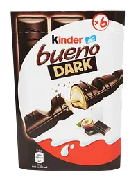 Шоколадні батончики Kinder Bueno Dark 6 шт, 129 г