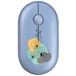 Миша бездротова 2E MF300 Flora Mallow Silent Blue (2E-MF300WFLORABL)