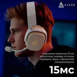 Навушники Ajazz AHM09 MAX 3-Mode Grey (AHM09-MAX-GW) - мініатюра 14