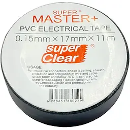 Стрічка електроізоляційна ALAN Master 17 x 0.15мм x 11м чорна