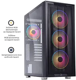 Корпус QUBE GALAXY Black (GALAXY_FCNU3) Без БП - мініатюра 3