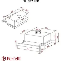 Витяжка Perfelli TL 602 BL LED - мініатюра 8