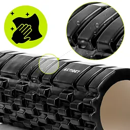 Масажний ролик Actiget EVA 33 x 13.5 см (валик, роллер) ACT0029 Black - мініатюра 7