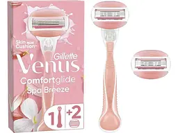 Станок для голiння VENUS 1шт Comfortglide Spa Breeze з 2 змінними картриджами