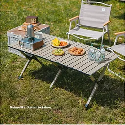 Складаний стіл Naturehike Star Jane T01 CNK2550JJ018, 119х60 см, вуглецева сталь, бежевий - мініатюра 13