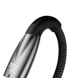 USB кабель Baseus Glimmer Series Fast Charging Data Cable USB to Type-C 100W 1m чорний CADH000401 - мініатюра 4