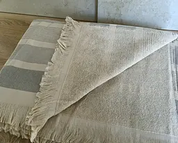 Простирадло махрове Parisa Home Pike 150х200 щільність 400 г/м2 бежеве - мініатюра 6