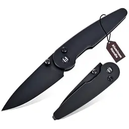 Ніж Hightron Birdidi, D2, алюміній, чорний, чорний клинок (HK06BLK)