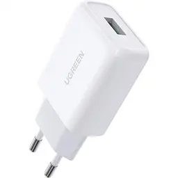 Зарядний пристрій UGREEN CD122 QC3.0 USB Fast Charger EU 18W (білий) (10133)