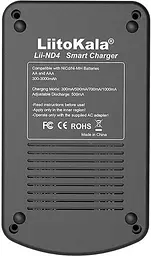 Зарядний пристрій універсальний LiitoKala Lii-ND4 (4 канали Ni-Mh / крона тестер 220 / 12V LED дисплей) - мініатюра 2