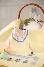 Рушник «Великодній кошик» жовтий 40х70 - мініатюра 7