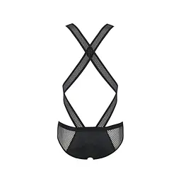 Чоловіче еротичне сітчасте боді Passion 045 VICTOR L/XL Black, екошкіра, сітка - мініатюра 6