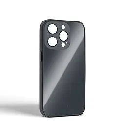 Чехол-накладка для Apple iPhone 15 Pro, Replica MagSafe, черный, противоударный защитный чехол с магнитным кольцом MagSafe, защита всего корпуса, TPU+PC, зеркальный, выступающий бортик вокруг экрана, ArmorStandart (ARM76229) - мініатюра 2