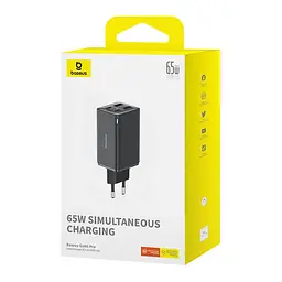 Мережевий зарядний пристрій Baseus GaN6 Pro Fast Charger 2C + 2U 65 W (P10162701113-00) чорний - мініатюра 4
