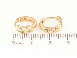 Сережки Xuping Позолота 18K колечка "Декоративний візерунок" 284235 - мініатюра 2
