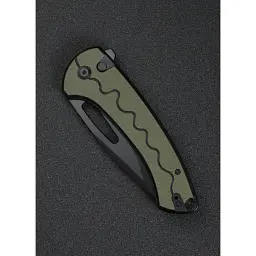 Ніж Sencut Squiggy, Black/Green G10, Darkwash (S24082A-2) - мініатюра 11