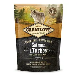 Сухий корм Carnilove Salmon & Turkey для дорослих собак великих порід, лосось та індичка, 1,5 кг