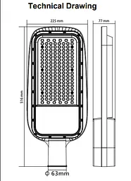 Світильник вуличний LED "TEXAS-150" 150 W 6400K - мініатюра 2