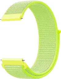 Ремінець нейлоновий на липучці BeWatch для Samsung Galaxy Watch 4/5/6 Лимонний (1011312.4UW) - мініатюра 5