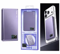 Повербанк Remax FP-37 10000mah 20W MagSafe Magnetic Wireless Power Bank Purple - мініатюра 2