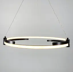 LED люстра у чорному каркасі Line.F Діаметр 60см - мініатюра 5