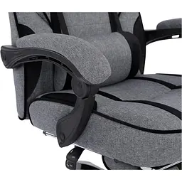 Геймерське крісло GT Racer X-2749-1 Fabric Gray\Black Suede [121451] - мініатюра 8