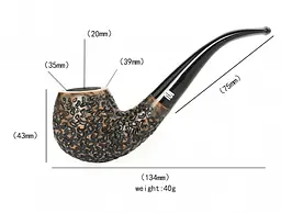 Люлька для куріння Muxiang Briar Wood 9 мм filter 211-08k4 (emb-1067) - мініатюра 5
