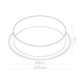 Форма для випікання кругла розбірна Vinzer Dolci Line 50787 26х7 см чорна - мініатюра 5