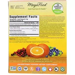 Щоденний комплекс поживних речовин MegaFood Nutrient Booster Powder з вітаміном C без цукру фруктовий смак 30 пакетиків х 2.13 г - мініатюра 2