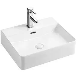 Раковина накладна Mixxus Premium Quadro-0201 з переливом (MP6478) - мініатюра 2