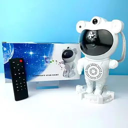 Музичний нічник-проектор зоряного неба Астронавт Star Bluetooth пультом 8 режимів 6638 - мініатюра 10