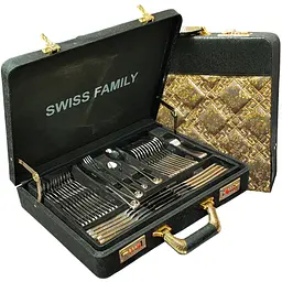 Набір столових приладів Swiss Family 187 Versace на 12 персон у подарунковому кейсі 48 предметів - мініатюра 9