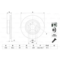 Гальмівний диск Bosch 0 986 479 348 - мініатюра 5