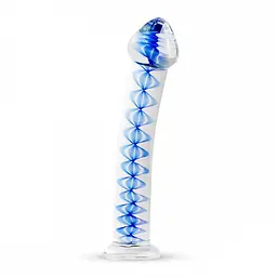 Стеклянный фаллоимитатор Gildo Glass Dildo No. 4, 17.5 см (голубой)