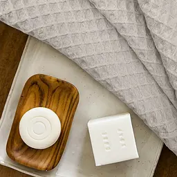 Набір рушників Cosas Cube White & Cube Coffe 2 шт. (SetTowel_95-SqWhite_130-SqCoffe) - мініатюра 4