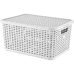 Кошик Консенсус Basket Ротанг з кришкою 7 л білий (31470)