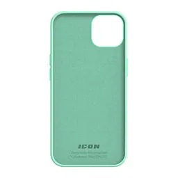 Силиконовый чехол для Apple iPhone 14, ICON2 Case, зеленый, противоударный, панель, защита всего корпуса, матовая поверхность Soft Touch, выступает над дисплеем, совместим с защитными стеклами и пленками, с микрофиброй, ArmorStandart (ARM63591) - мініатюра 2