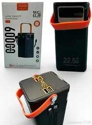Повербанк WUW-TUGII Y106 Powerbank портативний акумулятор швидка зарядка 60 000 mAh LED-індикація Чорний - мініатюра 6