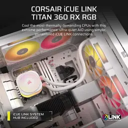 Система рідинного охолодження Corsair iCUE LINK TITAN 360 RX RGB White (CW-9061021-WW) - мініатюра 6