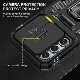 Ударостійкий чохол Camshield Army Ring для Samsung Galaxy A57 5G Чорний / Black - мініатюра 4