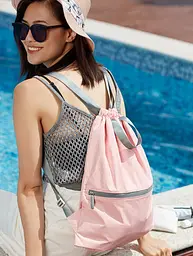 Рюкзак RunMi 90 Ninetygo Lightweight Urban Drawstring Backpack Pink - мініатюра 4