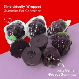 Желейні цукерки Liquid Filled Gummy Grapes Candy 108г - мініатюра 3