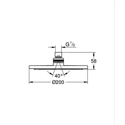 Прихована душова система Grohe Eurosmart New Tempesta 200 UA25183003, Хром - мініатюра 3
