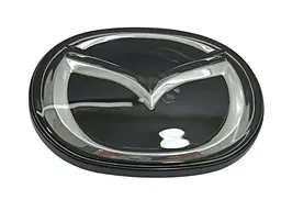 Емблема решітки Mazda 3 (2010-2011р) чорна+хром 141х111 мм під склом (на напрямних) - мініатюра 5