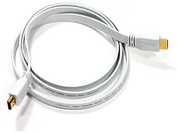 Кабель HDMI M-M, 1.5м, V1.4, 4K 60Hz, плоский, белый