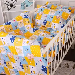 Комплект постельного белья MirSon Бязь 20-0038 Cute animals 160x220 см желтый (2200010271249)