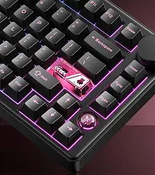 Клавіатура Onikuma ігрова бездротова для ігор з RGB підсвіткою та 3 режимами підключення до 600 годин роботи чорний - мініатюра 9